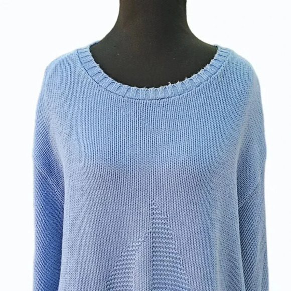 Vtg Winona Knits Sailboat Knit Sweater Blue Coastal Grandma Nautical Cape Cod - Picture 3 of 12